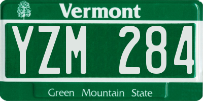 VT license plate YZM284