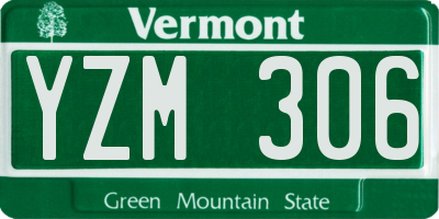 VT license plate YZM306