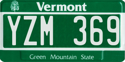 VT license plate YZM369