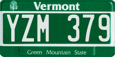 VT license plate YZM379