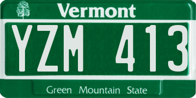 VT license plate YZM413