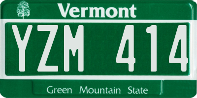 VT license plate YZM414