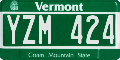VT license plate YZM424