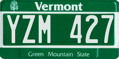 VT license plate YZM427