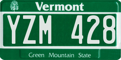 VT license plate YZM428