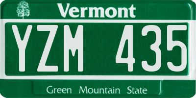 VT license plate YZM435