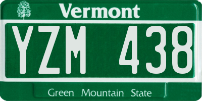 VT license plate YZM438