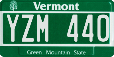 VT license plate YZM440