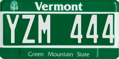 VT license plate YZM444