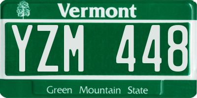 VT license plate YZM448