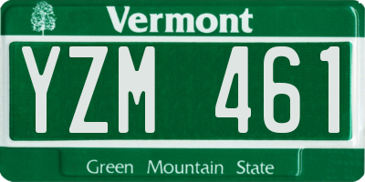 VT license plate YZM461