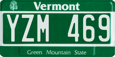 VT license plate YZM469
