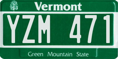 VT license plate YZM471