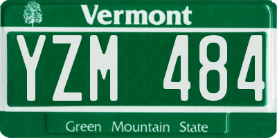 VT license plate YZM484