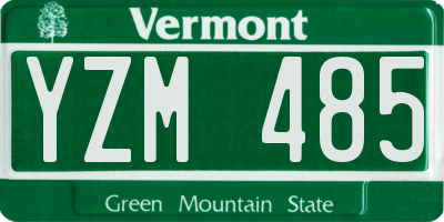 VT license plate YZM485