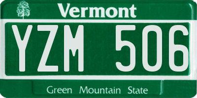 VT license plate YZM506