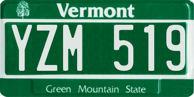 VT license plate YZM519