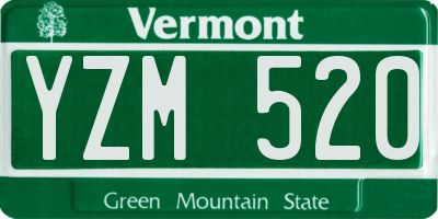 VT license plate YZM520