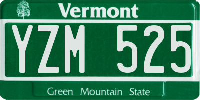 VT license plate YZM525
