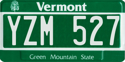 VT license plate YZM527