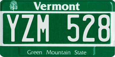 VT license plate YZM528