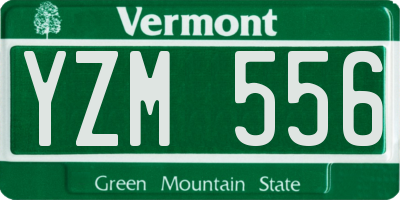 VT license plate YZM556