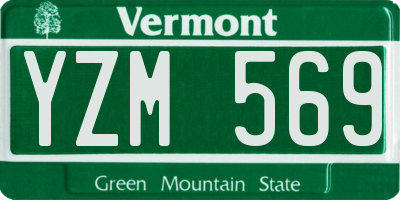 VT license plate YZM569