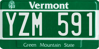VT license plate YZM591