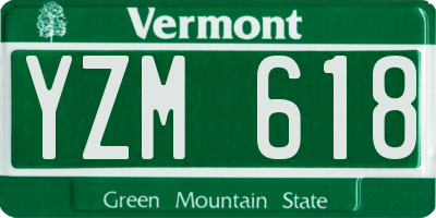 VT license plate YZM618