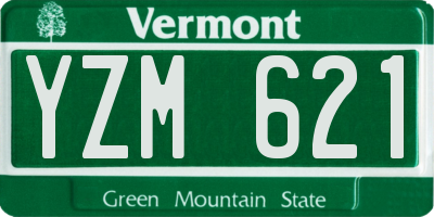 VT license plate YZM621