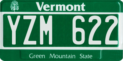 VT license plate YZM622