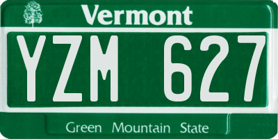 VT license plate YZM627