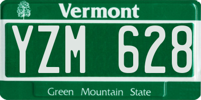 VT license plate YZM628