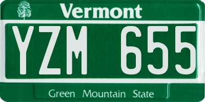 VT license plate YZM655