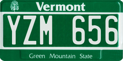 VT license plate YZM656