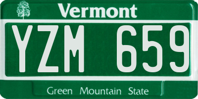 VT license plate YZM659