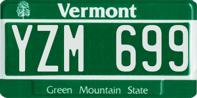 VT license plate YZM699