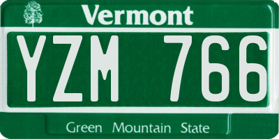 VT license plate YZM766