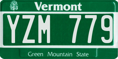 VT license plate YZM779
