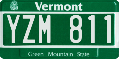 VT license plate YZM811