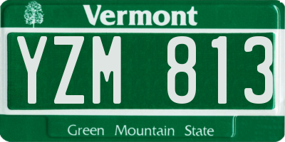 VT license plate YZM813