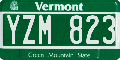 VT license plate YZM823