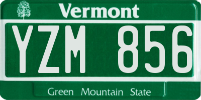 VT license plate YZM856