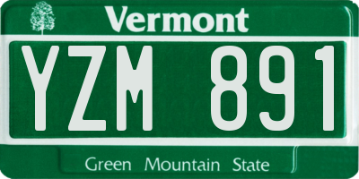VT license plate YZM891