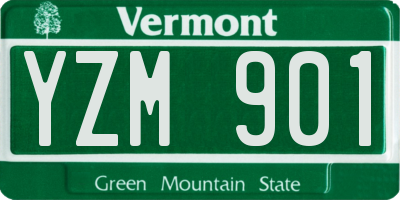 VT license plate YZM901