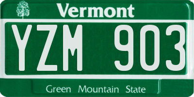 VT license plate YZM903