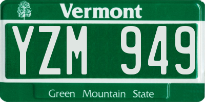 VT license plate YZM949