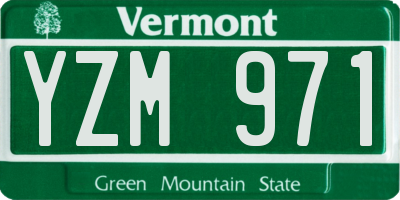 VT license plate YZM971