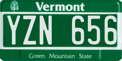 VT license plate YZN656