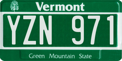 VT license plate YZN971